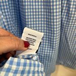 Lauren James  Bow Back Gingham Dress Blue Sleeveless Sundress XS Cottagecore Photo 4