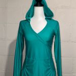 Athleta Women’s Green Hooded Long Sleeve Dress Size XXS Photo 3