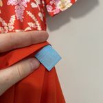 J. McLaughlin Harriet Silk-Blend Red Butterfly Floral Printed Midi Dress Large Photo 6