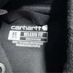 Carhartt Womens Relaxed Fit Midweight Logo Sleeve Graphic Hoodie Black - XS Photo 3