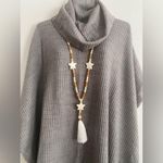 Boho Pine Tree Beaded Tassel Stars Sweater Necklace Ladies Simple Fringe Accesor Tan Photo 1