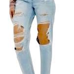American Eagle  Distressed Mom Jeans Size 0 – Ripped Straight Leg Photo 0