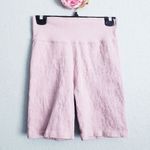 Aerie OFFLINE by  Pink Floral Embossed Biker Shorts Photo 0