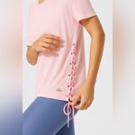 Alo Yoga ALO light pink lace up side t shirt Photo 10