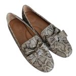 Gentle Souls Kenneth Cole Eugene Ribbon Bow Leather Snakeskin Loafers Flats 9.5 Photo 0