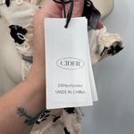 Cider Halter Romantic Top Medium Cream Black Velvet Flower Lace Embroidered NEW White Photo 9