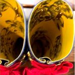 JOULES EVEDON Navy Blue Tall Rain Boots with Red Grosgrain Bows US Size 8 Photo 9