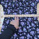 Y2K Milkmaid Babydoll Midi Dress Women's Large Black Floral Whimsigoth Fairy Photo 10