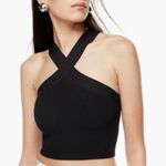 Aritzia Babaton Sculpt Knit Criss Cross Tank Black size Small $58 Photo 5