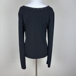 The Limited Y2K  Top Womens Large Black Lace Trim V-Neck Whimsigoth Goth Preppy L Photo 4