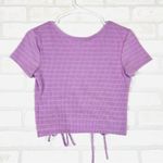 SO  Women's Lavender Short Sleeve Top w/Corset & Ruched Front‎ Size M Photo 8