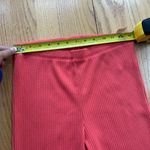 Aerie NWT Kick-It Ribbed High Waisted Super Flare Pant Size Medium Coral Pull On Photo 4