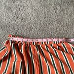 Zaful Orange & Green Vertical Stripped Lightweight Shorts | Size Small Photo 6