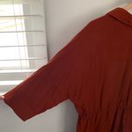 l*space L XS/Small Pacifica Button Up Tunic Cover Up Amber Burnt Orange Photo 3