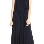 Ivanka Trump  Jersey matte dress size 8 tight pleats great fabric spandex navy Photo 0