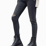 Black Military Combat Ankle Boot Lug Platform Low Block Heel EU Sz 36 US Sz 6 Photo 0