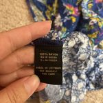 Lee Womens XL Tank Top Sleeveless Floral Blue Round Neck Photo 7