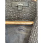 Lulus Perfect Company Black Tweed Cropped Sleeveless Blazer Pearl Buttons Small Photo 3