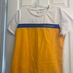 Tommy Hilfiger  Color Block Short Sleeve Logo T-Shirt White Blue Yellow L Photo 8