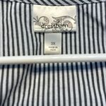 Dress Barn Plus Size  Stripe Flutter Stripe Blouse Top Patriotic Size 3X EUC #7051 Photo 5