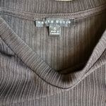 Haute Monde  black Ribbed Neck Top Photo 1