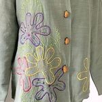 Alex Kim Sz PS P S Gorgeous Vintage Jacket / Blazer Green W Colorful Embroidery & Sequins Photo 4