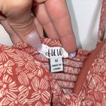 A.U.W. Neutral Floral Padded Button Detail Spaghetti Strap Dress Red Size M Photo 5