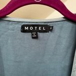 Motel Rocks Live Top on Satin Light Blue Tie Top Photo 3