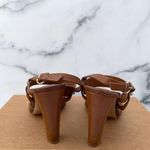 Valentino Garavani Valentino Macrostud Rockstud women’s brown leather block heel sandal IT 37 US 7 Photo 2