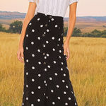 Free People Star Struck Ivory Eyelet Puff Sleeve Tie Back Blouse Size Medium Photo 0