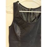 Jessica Simpson Jessica Simpson Crop Top Faux Leather Trim Sleeveless Tank Black S Photo 1