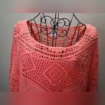 DEMOCRAC Y Elegant Pink Crochet Women's Top SZ-S Photo 5