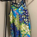 LF  Blue Patchwork Playsuit Photo 0