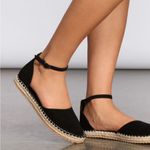 Torrid Vegan Leather Suede Espadrille Flats in Black Size 11 Wide Photo 0