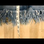 Black Label  fringe denim mini skirt sz small Photo 8