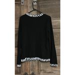 Jones New York Jones of New York Black Sweater Jacket with Zebra Print Trim Size 2X Photo 5