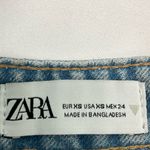 ZARA Denim Crop Top W/Straps XS 100% Cotton SKY BLUE NEW Photo 5