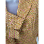 Vintage James Coviello Tweed Peplum Blazer Brown Pink Sz 6 Preppy Academia Twee Photo 3
