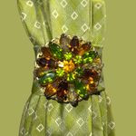 “Dainty Dapper Green Patterned Necktie Necklace Photo 1