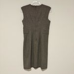 Calvin Klein  Dress tweed lurax Sheath Ponte midi sparkly‎ dress black tan size 4 Photo 1