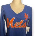 New York Mets tee VNECK cotton Major League Baseball blue woman T Photo 7
