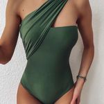 green one shoulder monokini st patrick Photo 0