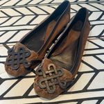 Diane Von Furstenberg DVF suede with wooden accents flat in size 8.5 Photo 0