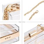 Women Clear Purse Acrylic Clear Clutch Bag, Shoulder Handbag With Removable Gold Chain Strap Photo 5
