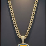 NFL Los Angeles Chargers 20Inch Necklace Pendant Chain Link Football Jewelry Photo 0