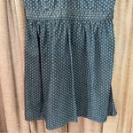 Mossimo Chambray Denim Spaghetti Strap Fit & Flare Circle Print Dress Medium Blue Photo 6