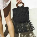 Danielle Nicole  Black Woven Macrame Bag Photo 1