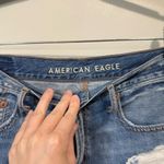 American Eagle  Medium Wash High Waisted 90s Boyfriend Short Distressed Size 4 Photo 4