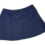 GIGI C Heidi SnakeSkin embossed navy blue Textured skort athletic sporty gym LG Photo 0