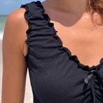 Brandy Melville malena coquette bow top black Photo 4